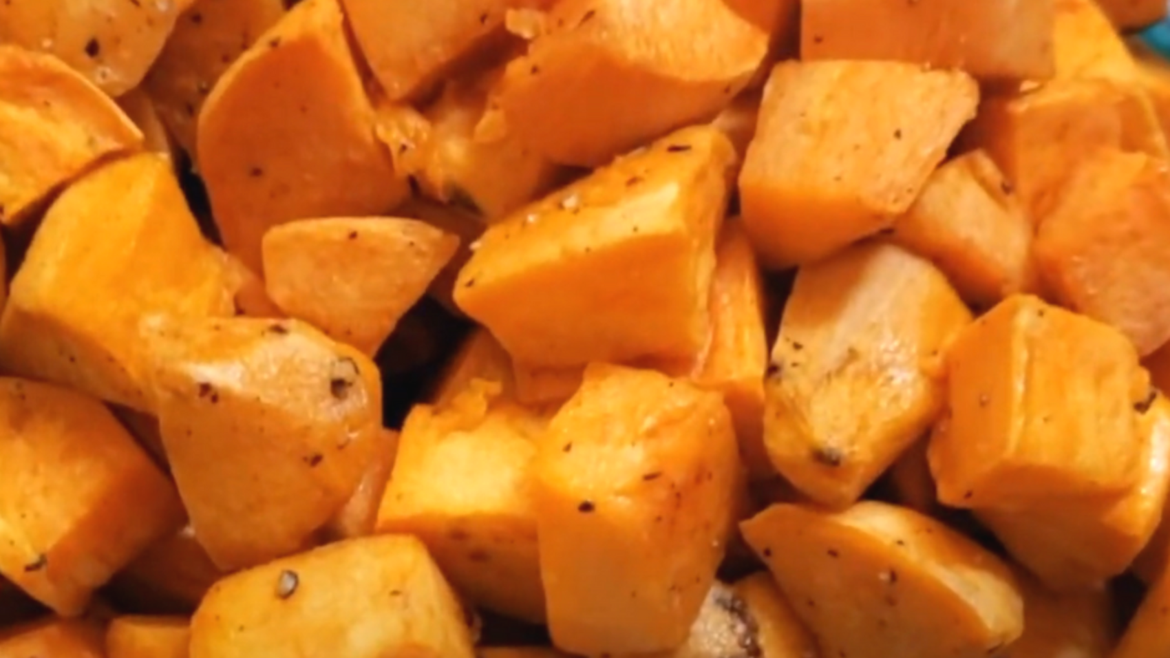 Roasted Cubed Sweet Potatoes
