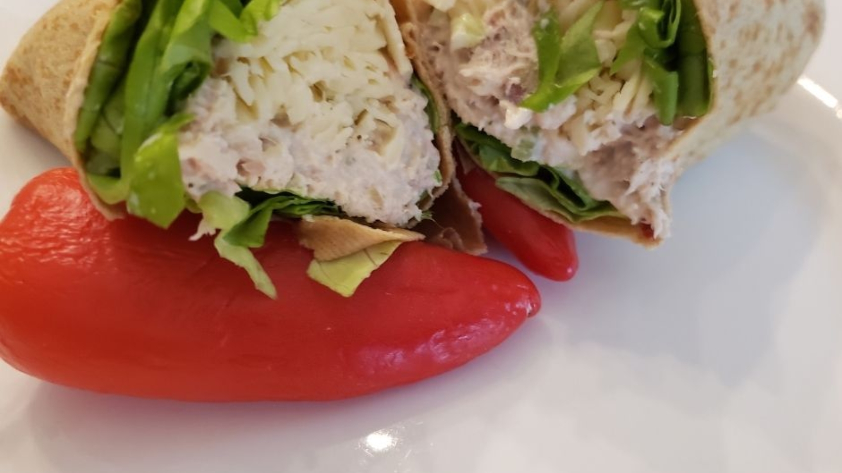 Tuna Salad w Cheddar on Keto Wrap