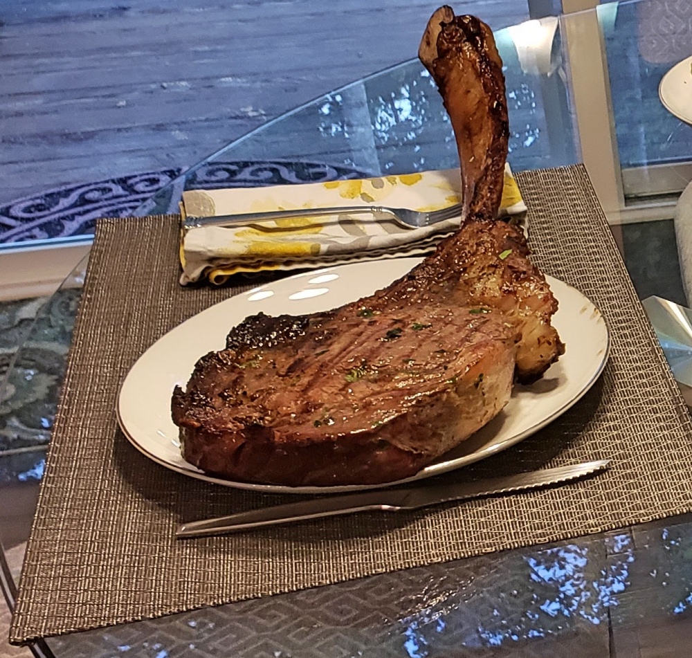 Reverse Seared Tomahawk Steaks Love Of Food 