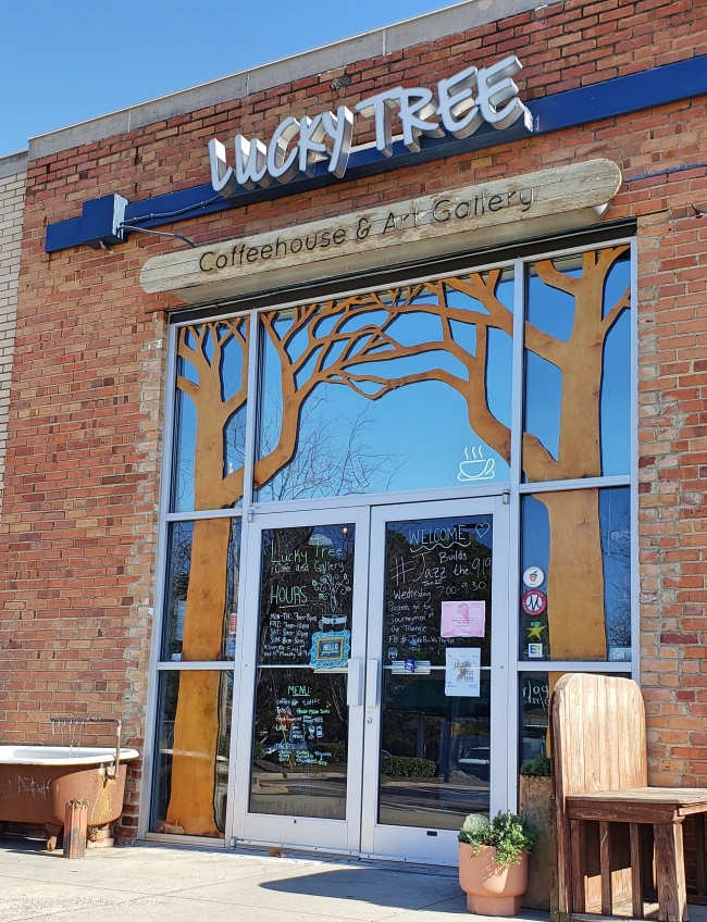 Lucky tree storefront in raleigh