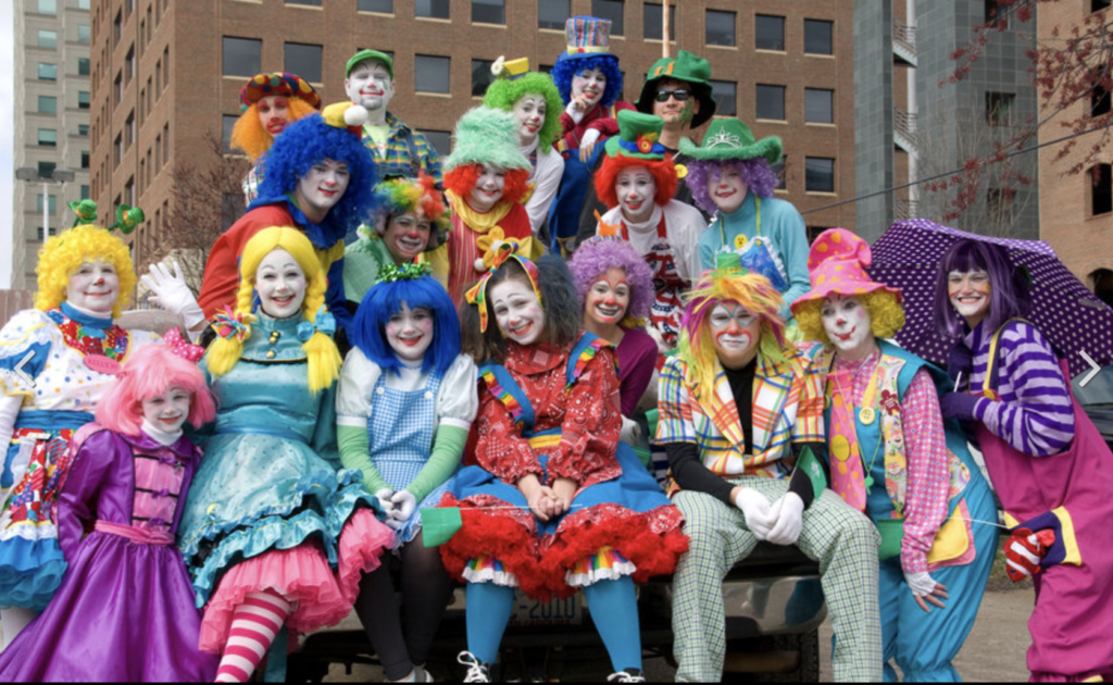 clowns downtown group photo