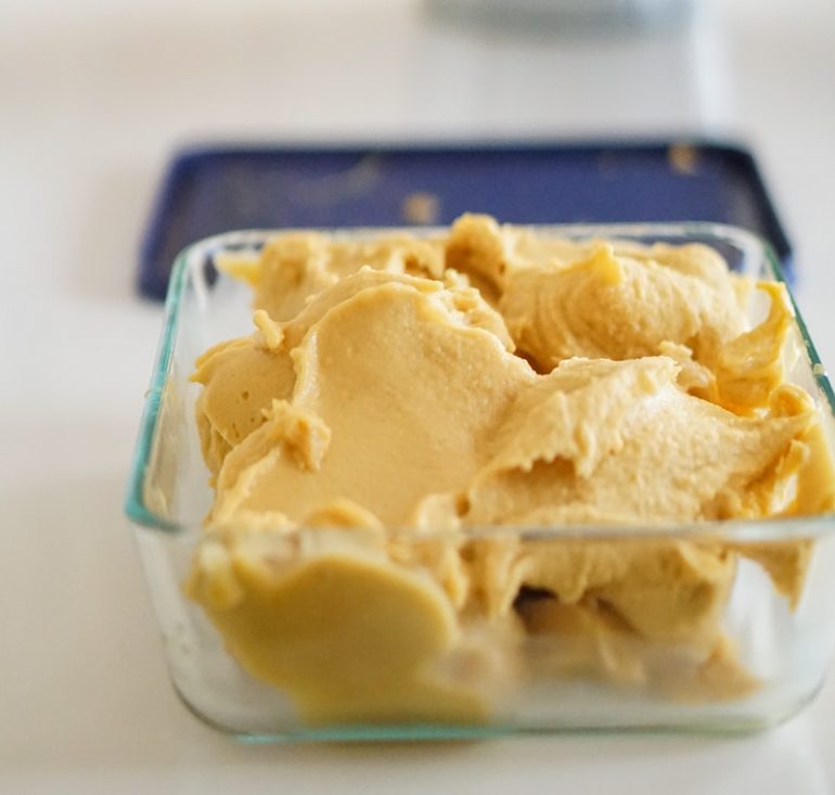 ice cream clear glass container