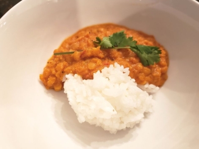 Red lentil coconut curry 1
