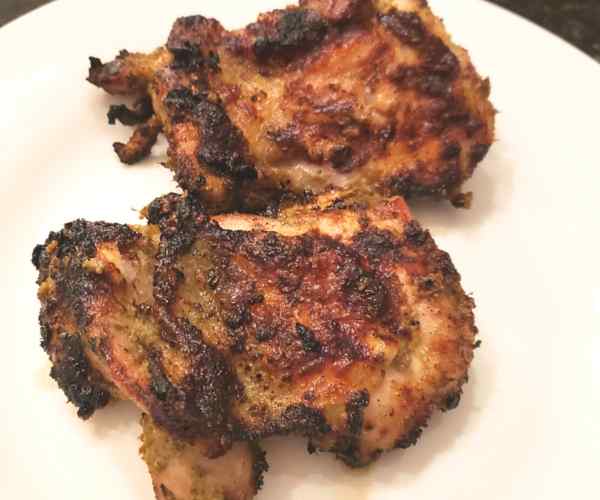 Grilled Curried Chicken Thighs 