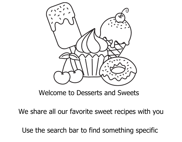 Black and white graphic of donut, ice cream bar, and cone