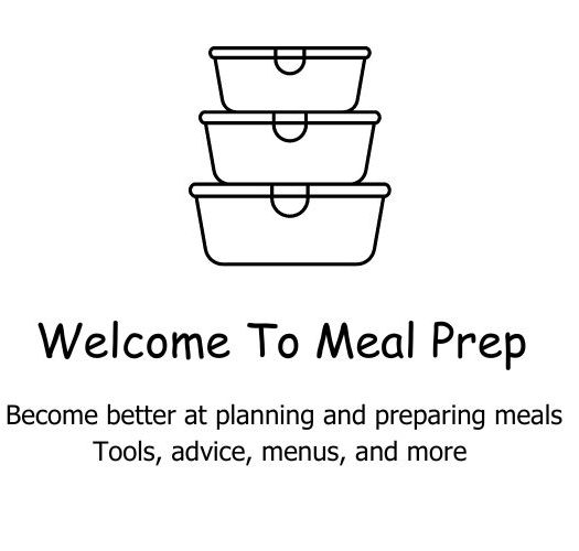 Stacked meal prep containers black and white