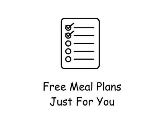 Black and white template list of meal plans