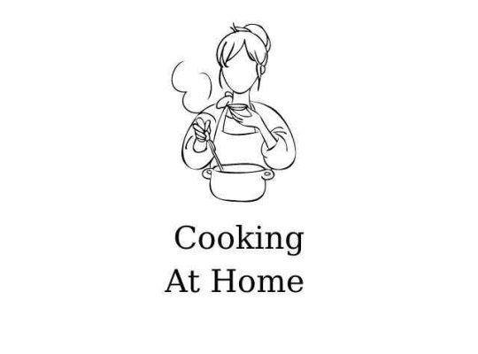 Sketch of a woman cooking