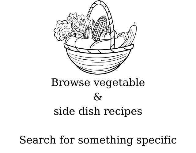 Basket of vegetables sketched in black and white